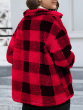 Button Up Drop Shoulder Fuzzy Jacket OutfitFlow
